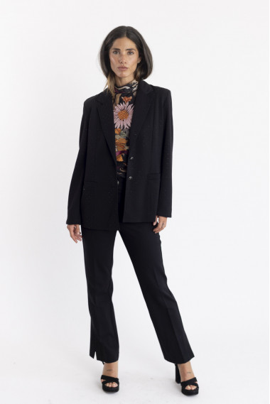 Pantalon Recto Negro Efecto Segunda Piel BMB & Co.