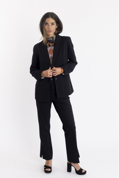 Pantalon Recto Negro Efecto Segunda Piel BMB & Co.
