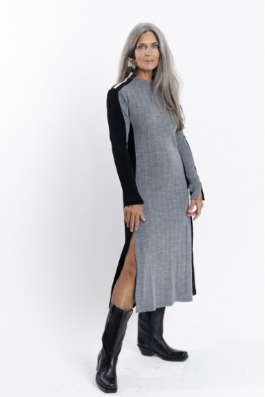 Vestido Midi Punto Bicolor BMB & Co.