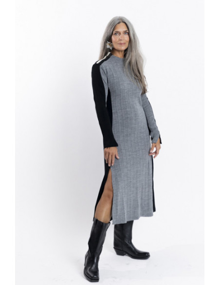 Vestido Midi Punto Bicolor BMB & Co.