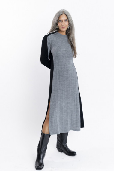 Vestido Midi Punto Bicolor BMB & Co.