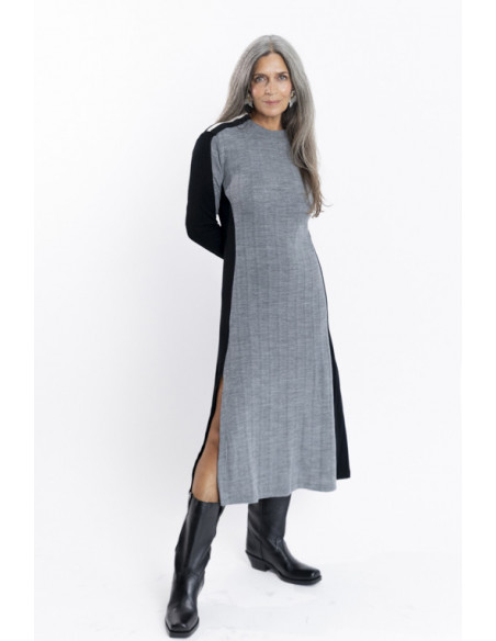 Vestido Midi Punto Bicolor BMB & Co.