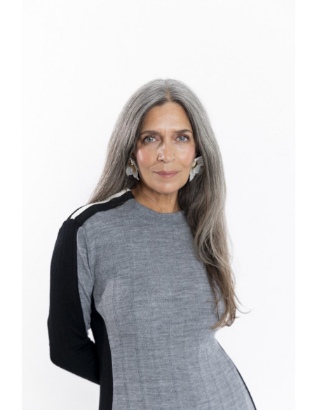 Vestido Midi Punto Bicolor BMB & Co.