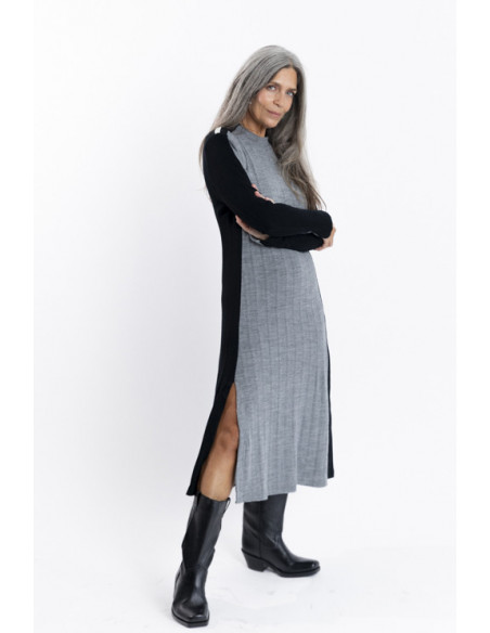 Vestido Midi Punto Bicolor BMB & Co.
