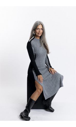Vestido Midi Punto Bicolor BMB & Co.