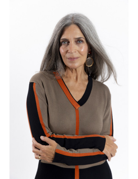 Vestido Midi Punto Canalé BMB & Co.