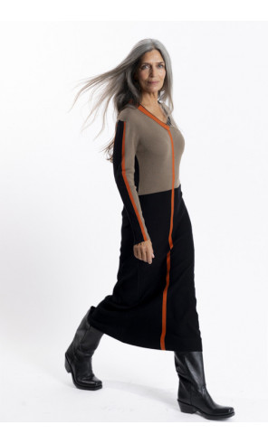 Vestido Midi Punto Canalé BMB & Co.