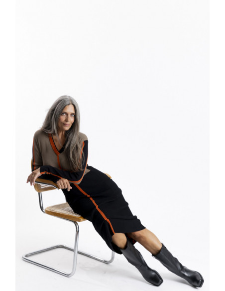 Vestido Midi Punto Canalé BMB & Co.