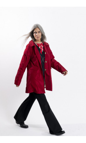 Trench Clásica Granate Acolchada Waterproof BMB & Co.