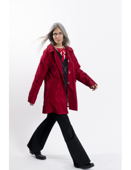 Trench Clásica Granate Acolchada Waterproof BMB & Co.