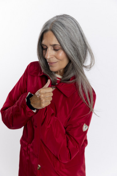 Trench Clásica Granate Acolchada Waterproof BMB & Co.