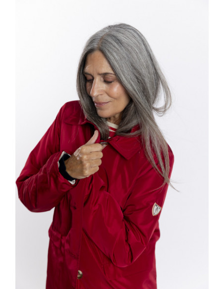 Trench Clásica Granate Acolchada Waterproof BMB & Co.