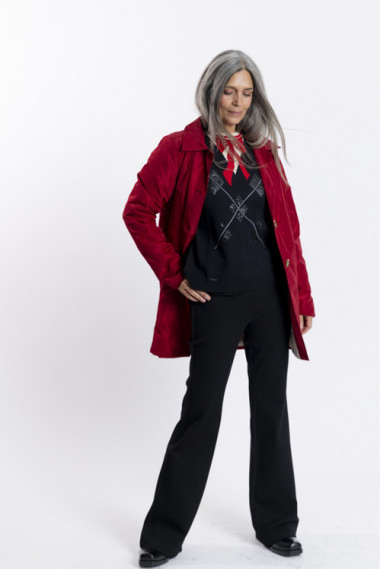 Trench Clásica Granate Acolchada Waterproof BMB & Co.
