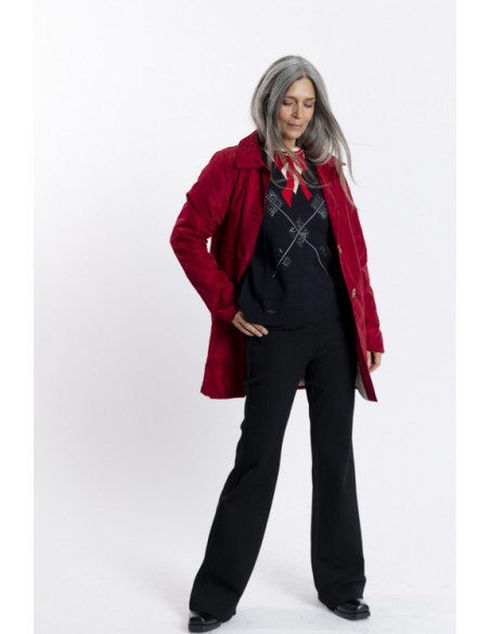 Trench Clásica Granate Acolchada Waterproof BMB & Co.