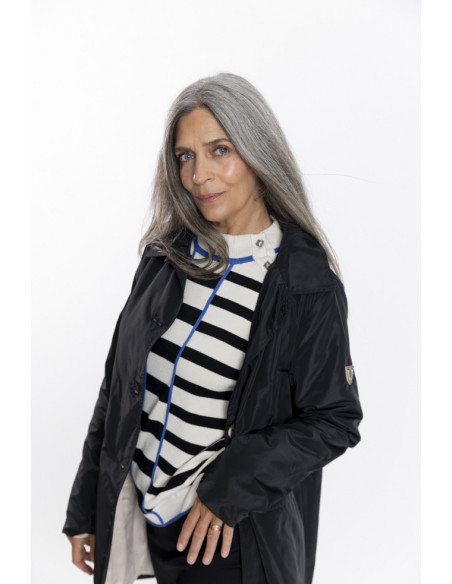 Trench Clásica Negra Acolchada Waterproof BMB & Co.