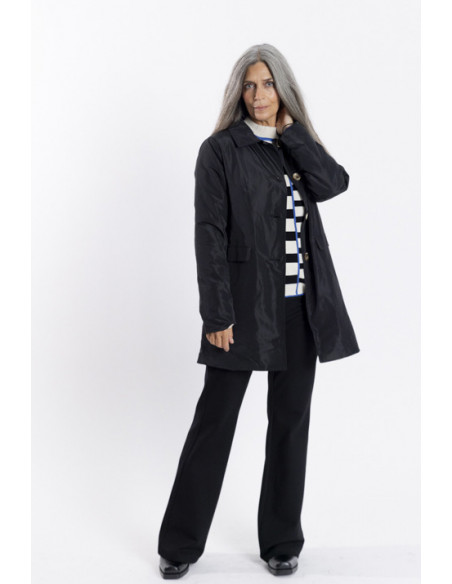 Trench Clásica Negra Acolchada Waterproof BMB & Co.