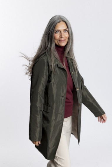 Trench Clásica Kaki Acolchada Waterproof BMB & Co.