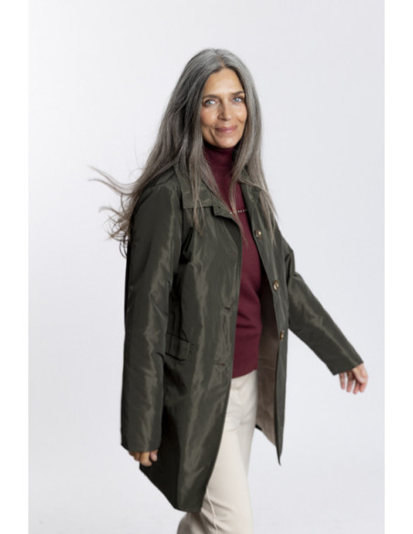 Trench Clásica Kaki Acolchada Waterproof BMB & Co.