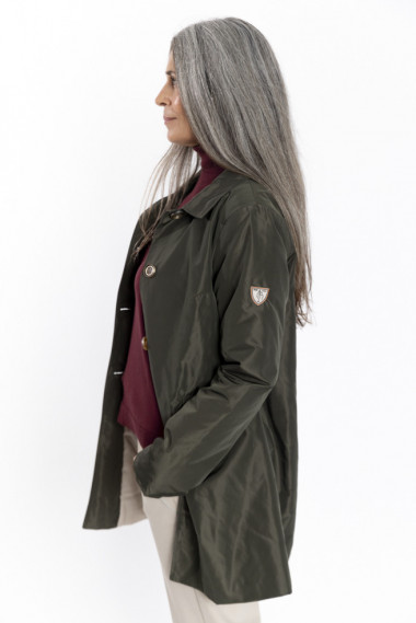 Trench Clásica Kaki Acolchada Waterproof BMB & Co.