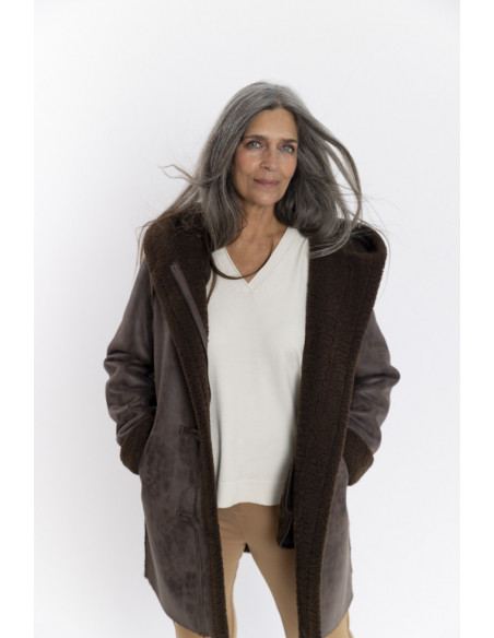 Abrigo Doble Faz Marron BMB & Co.