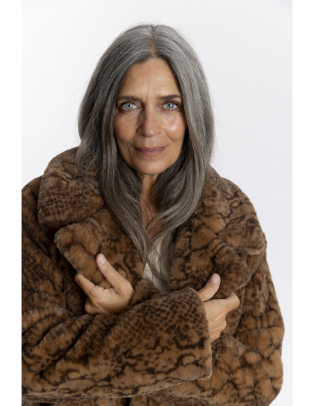 Abrigo Pelo Sintético Animal Print BMB & Co.