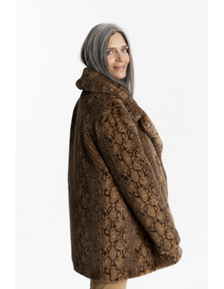 Abrigo Pelo Sintético Animal Print BMB & Co.