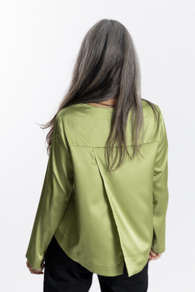 Blusa Satinada Lima Espalda Cruzada BMB & Co.