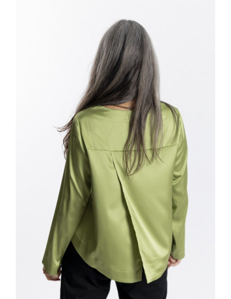 Blusa Satinada Lima Espalda Cruzada BMB & Co.