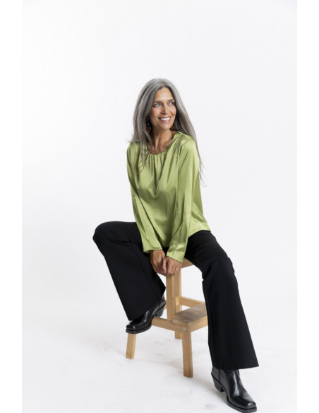 Blusa Satinada Lima Espalda Cruzada BMB & Co.