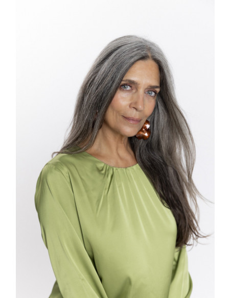 Blusa Satinada Lima Espalda Cruzada BMB & Co.