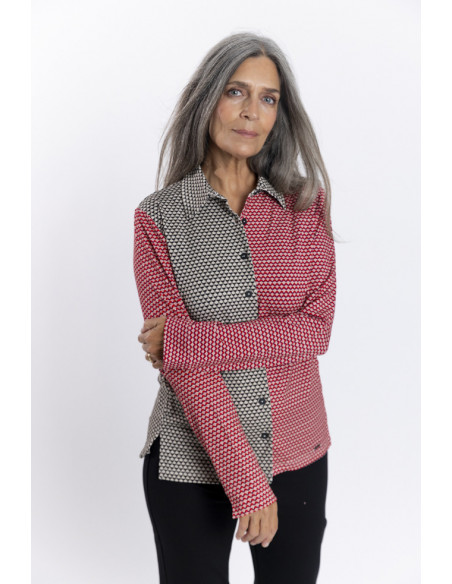 Camisa Estampado Corbatero Con Caida BMB & Co.