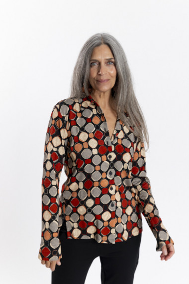 Camisa Con Print y Caida BMB & Co.