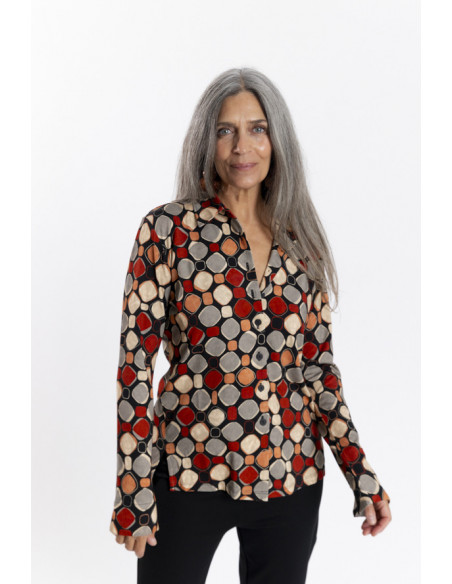 Camisa Con Print y Caida BMB & Co.