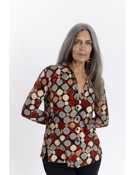 Camisa Con Print y Caida BMB & Co.