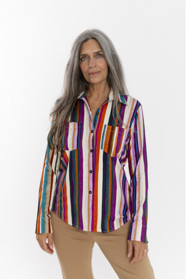 Camisa Rayas Maltinto Con Bolsilllos BMB & Co.