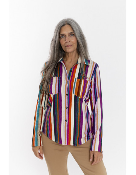 Camisa Rayas Maltinto Con Bolsilllos BMB & Co.