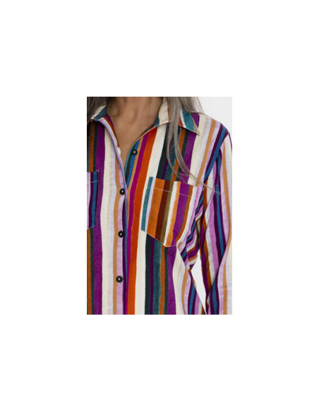 Camisa Rayas Maltinto Con Bolsilllos BMB & Co.