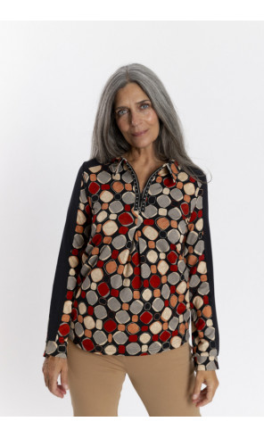 Camiseta Estampada Escote Con Cremallera BMB & Co.