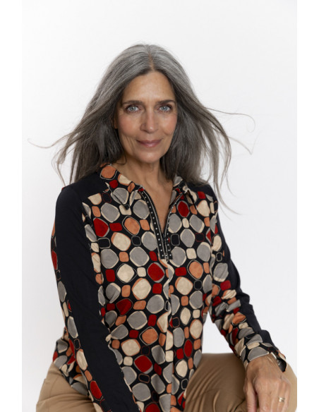 Camiseta Estampada Escote Con Cremallera BMB & Co.