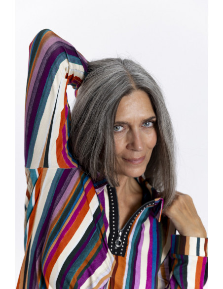 Camiseta Rayas Maltinto y Cremallera en Escote BMB & Co.