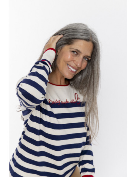 Jersey Rayas Marinera con Botones BMB & Co.