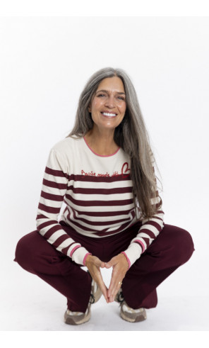 Jersey Rayas Marineras Granate BMB & Co.