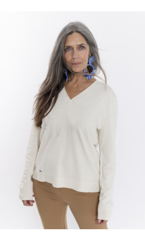 Jersey Punto Fino Crudo Escote Pico BMB & Co.