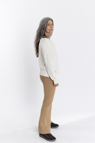 Jersey Punto Fino Crudo Escote Pico BMB & Co.