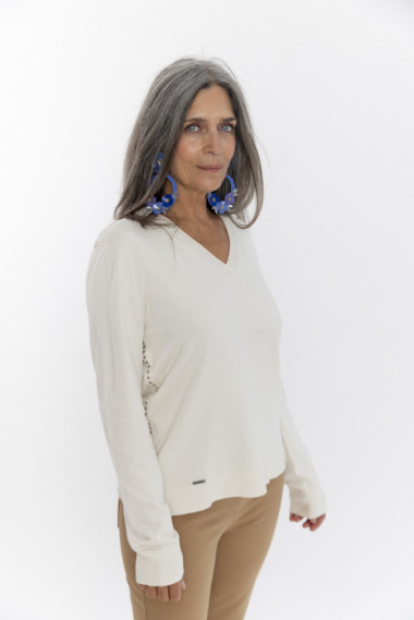 Jersey Punto Fino Crudo Escote Pico BMB & Co.