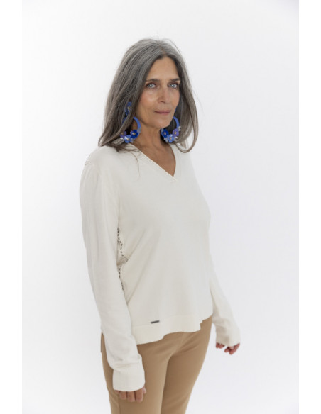 Jersey Punto Fino Crudo Escote Pico BMB & Co.