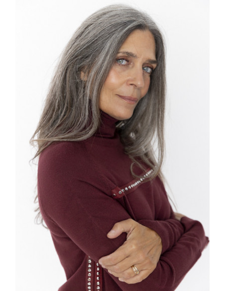 Jersey Punto Fino Granate Cuello Alto BMB & Co.