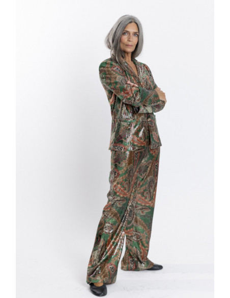 PANTALON RECTO CON LENTEJUELAS