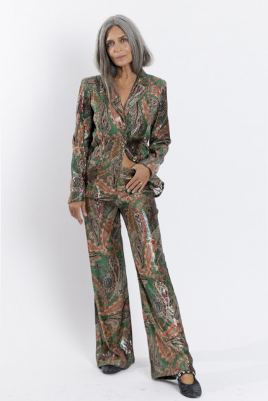 PANTALON RECTO CON LENTEJUELAS