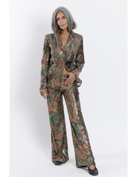 PANTALON RECTO CON LENTEJUELAS